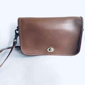 COACH NYC Vintage Bonnie Cashin Bag Convertible Clutch in Brown Leather